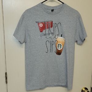 TRIPS and SIPS Gray Graphic Tee